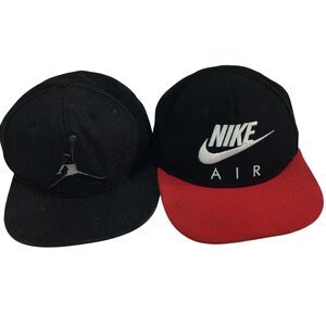 Nike Kids Black and Red Air Caps